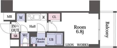 Metrosa谷町六丁目South【11階】の間取り