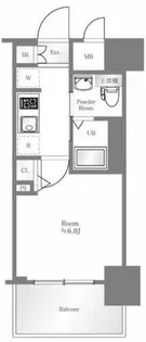 エステムプラザ難波WESTⅡプレディア【2階】の間取り