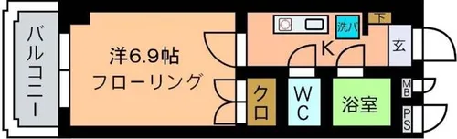 ウィステリアハウス【101号室】の間取り