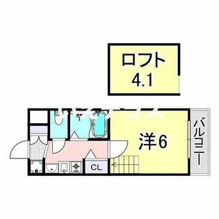 エステムコート三宮駅前ラ・ドゥー【4階】の間取り