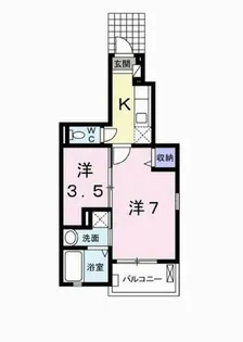 クラール【101号室】の間取り