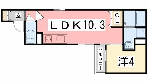 ALMO姫路駅前【5階】の間取り