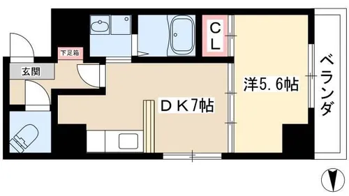 South Valley【206号室】の間取り
