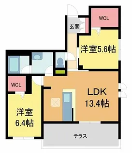 ShaMaison Greenage 日野町【101号室】の間取り