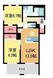 ShaMaison Greenage 日野町【103号室】の間取り