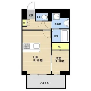 KL箱崎【0302号室】の間取り