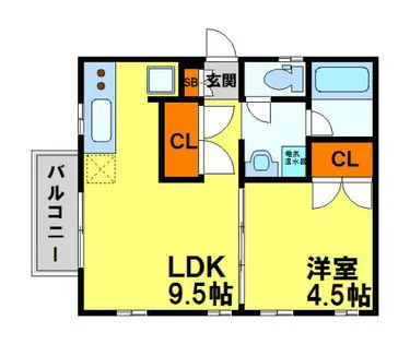 角丸SOHO【302号室】の間取り