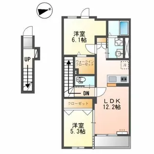 メゾンスズナ【205号室】の間取り