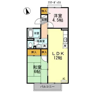 ハートランド B棟【B202号室】の間取り