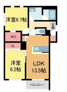 ShaMaison Greenage 日野町【203号室】の間取り