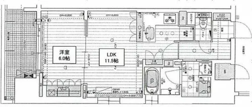 リーガル西長堀Ⅱ【10階】の間取り