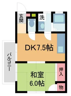 冨田ハイツ【1階】の間取り