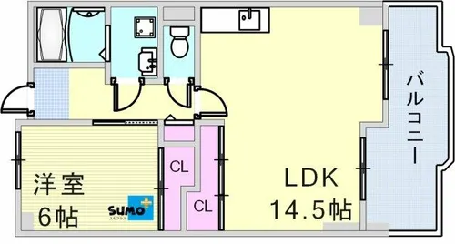 入江【302BX号室】の間取り
