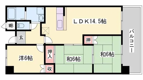 ハイムシェーンブルク【705号室】の間取り
