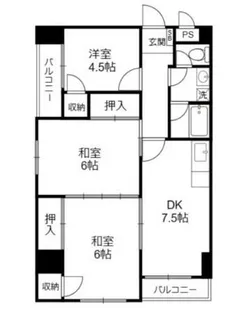 ジヴェルニー岡田【706号室】の間取り