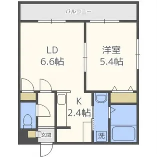 LAVERT平岸【401号室】の間取り