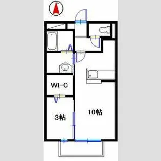 セリバテール荒川【102号室】の間取り