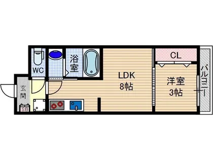 オアシスブリリアント【903号室】の間取り