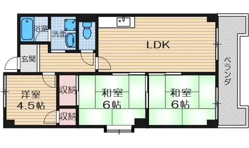 シャトーモンシェール【4階】の間取り