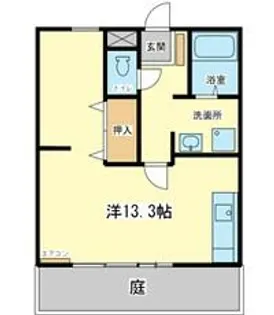 ラルジュ八代【202号室】の間取り