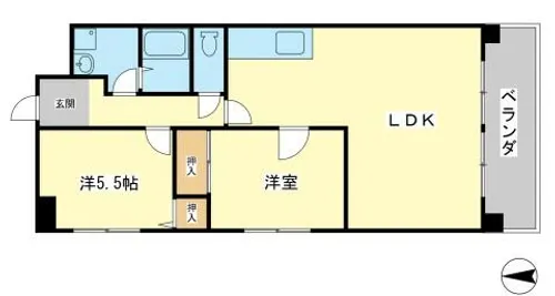 ハイツマエダⅡ【501号室】の間取り