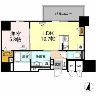 Bel Spazio ISSHA【9階】の間取り
