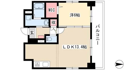 ボワ・ド・ブローニュ【603号室】の間取り