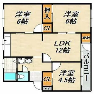 東垂水住宅7号棟【5階】の間取り