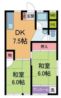 宝塚第一コーポラス【1214号室】の間取り