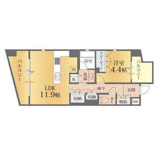 赤坂ラテ【2階】の間取り