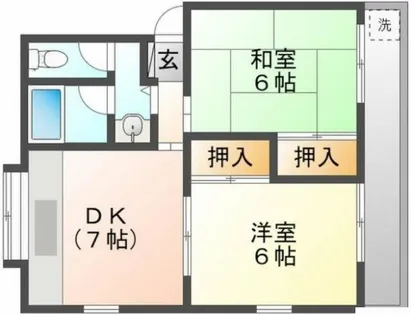 サンフラッツ2【2階】の間取り