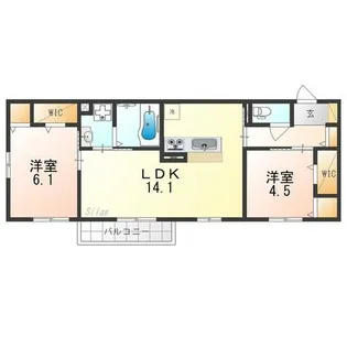 エーデル自由丘Ⅲ【2階】の間取り