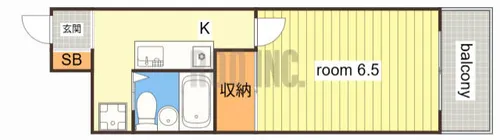 メゾンアポロ【407号室】の間取り