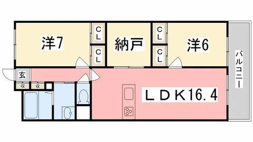 キャッスルコート東雲【6階】の間取り