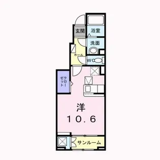 1Rの間取り画像