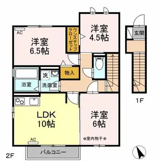 クローバーハウス/ウィルコート クローバーハウス【2階】の間取り