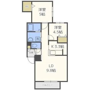 ノイ山鼻【2階】の間取り