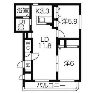 大光13番館【4階】の間取り
