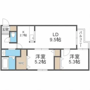 L’oiseau bleu【3階】の間取り