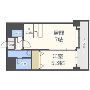 PRIME URBAN北3条通【7階】の間取り