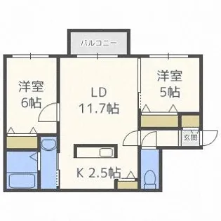 RTL西町【3階】の間取り