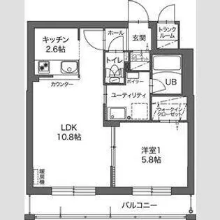 ル・ノール桑園【1階】の間取り