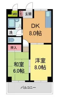 ポコアポコさくら夙川メゾン【2階】の間取り