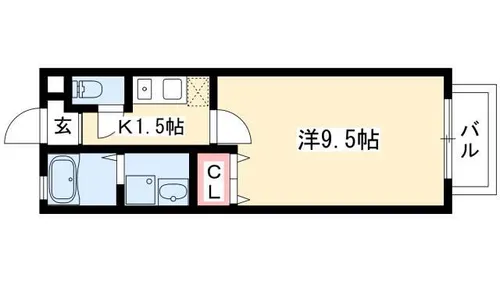 メモリアルハープ【105号室】の間取り