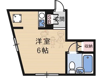 プチ松虫【3階】の間取り
