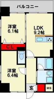 プレジデンス ざ 旦過【11階】の間取り