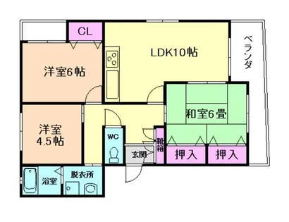 アビタ北桜塚【3階】の間取り
