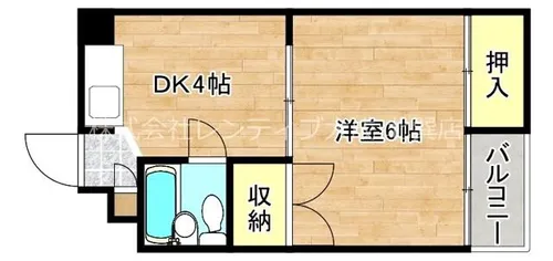 タイケマンション【4階】の間取り