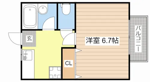 ハスアーユ【208号室】の間取り