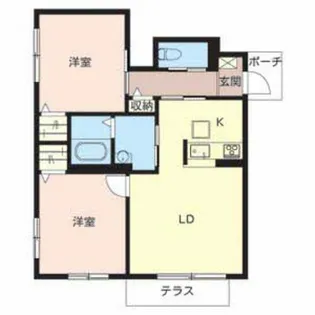 シャーメゾン高町【101号室】の間取り